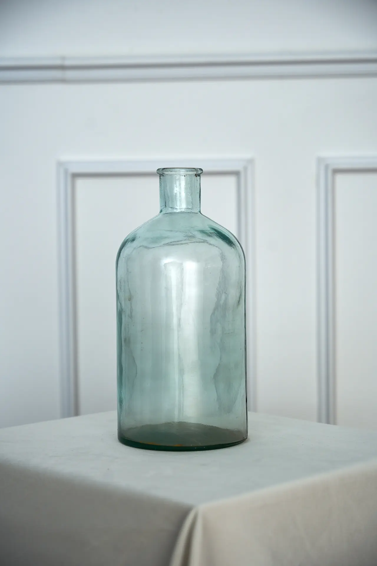 Vase bouteille verre transparent