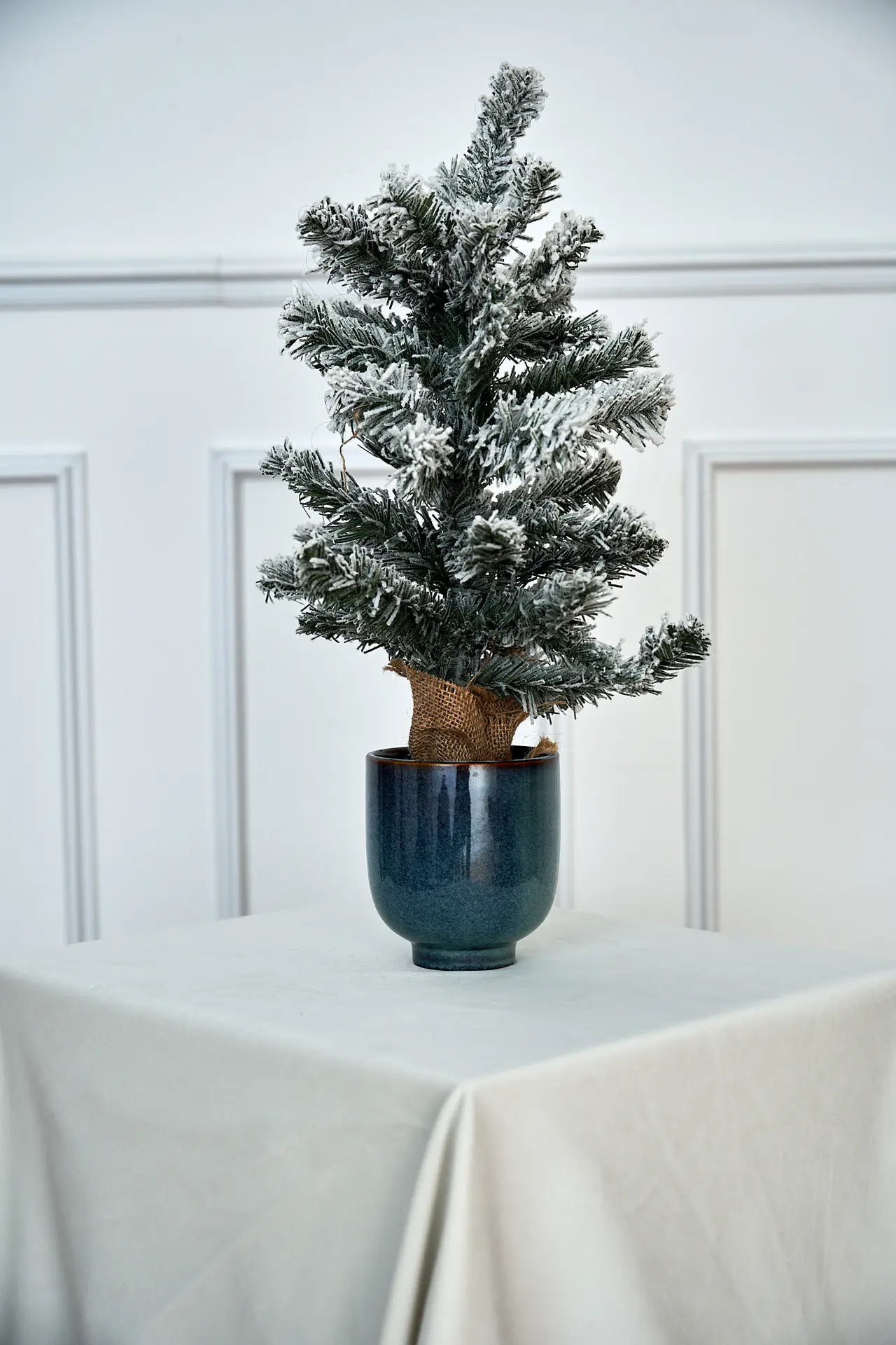 Sapin enneigé en pot