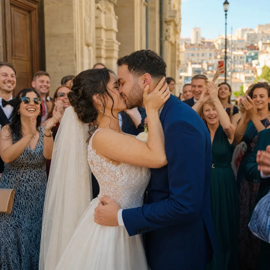 Première danse des mariés à Marseille