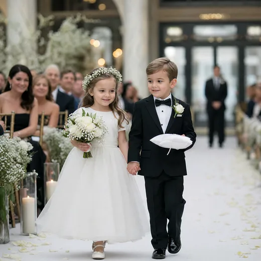 Cortège d'enfants d'honneur, mariage à Marseille
