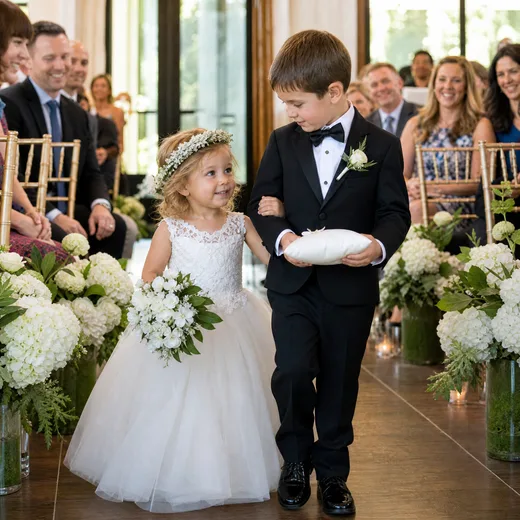 Cortège d'enfants d'honneur, mariage à Toulouse