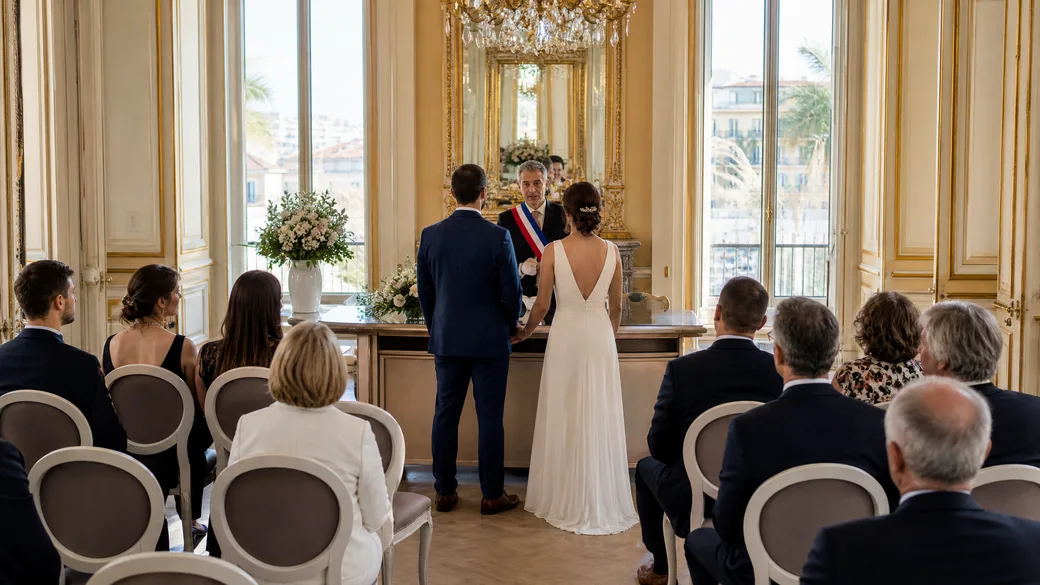 Cérémonie de mariage en mairie à Nice