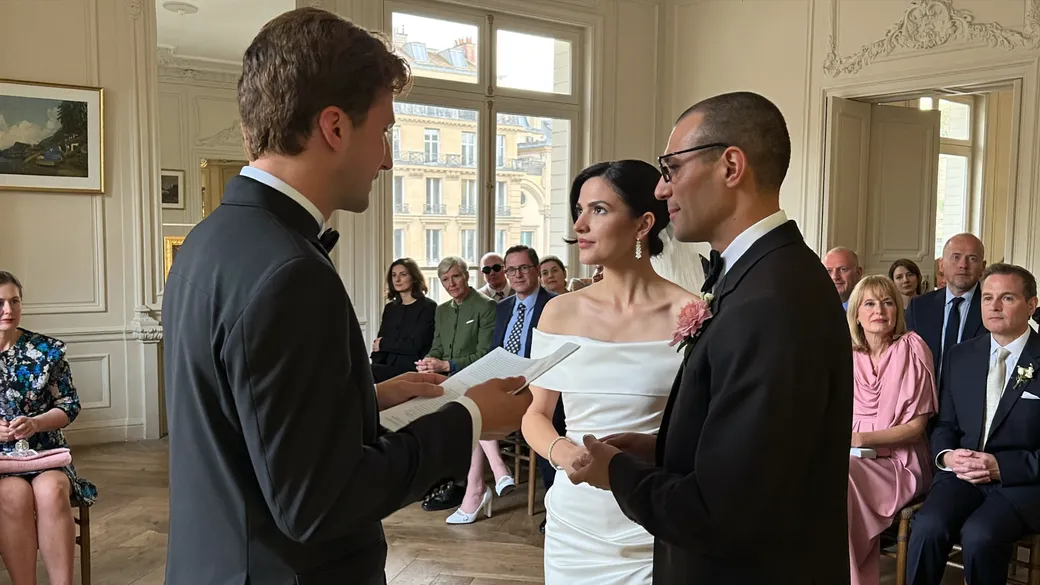 Cérémonie de mariage en mairie à Paris