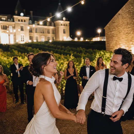 Invités sur la piste de danse, mariage à Bordeaux