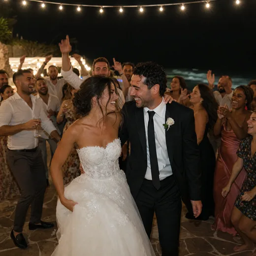 Invités sur la piste de danse, mariage à Marseille