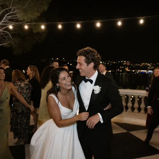 Invités sur la piste de danse, mariage à Nice